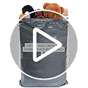 Large Mailing Bags by Calzette Extra Strong Polythene Grey Mail Envelopes for Packaging Clothes Parcel Self Seal Poly Storage Bags 22"x 30" (55cm x 76cm) Postal Bag Packing (10)