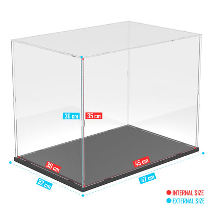 Nynelly Acrylic Display Case for Lego Notre Dame 21061 for Lego Bowser 71411 Models Figures - Assemble Dustproof Thickened Clear Display Box Cabinet