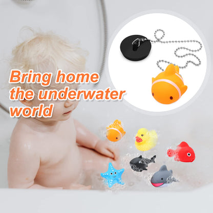 MAIXINNEW Bath Plug with Chain 45mm Cute Floating
