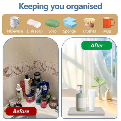 4 Piece Water Absorbent Diatomite Coasters,8x8cm Water Absorbing Stone Tray