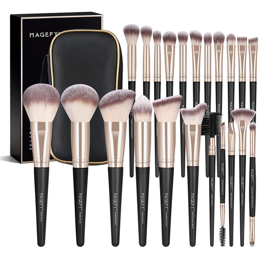Makeup Brushes 22Pcs Professional Makeup Brush Set Blending Foundation Powder Blush Concealers Eyeshadow Eyebrow Eyeliner Brushes Premium Synthetic