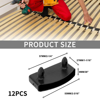 Pozaqutar 12-Piece Bed Slat Holders Set, Durable Plastic Caps for Side and Center Slats, Replacement Parts for Single, Double, King