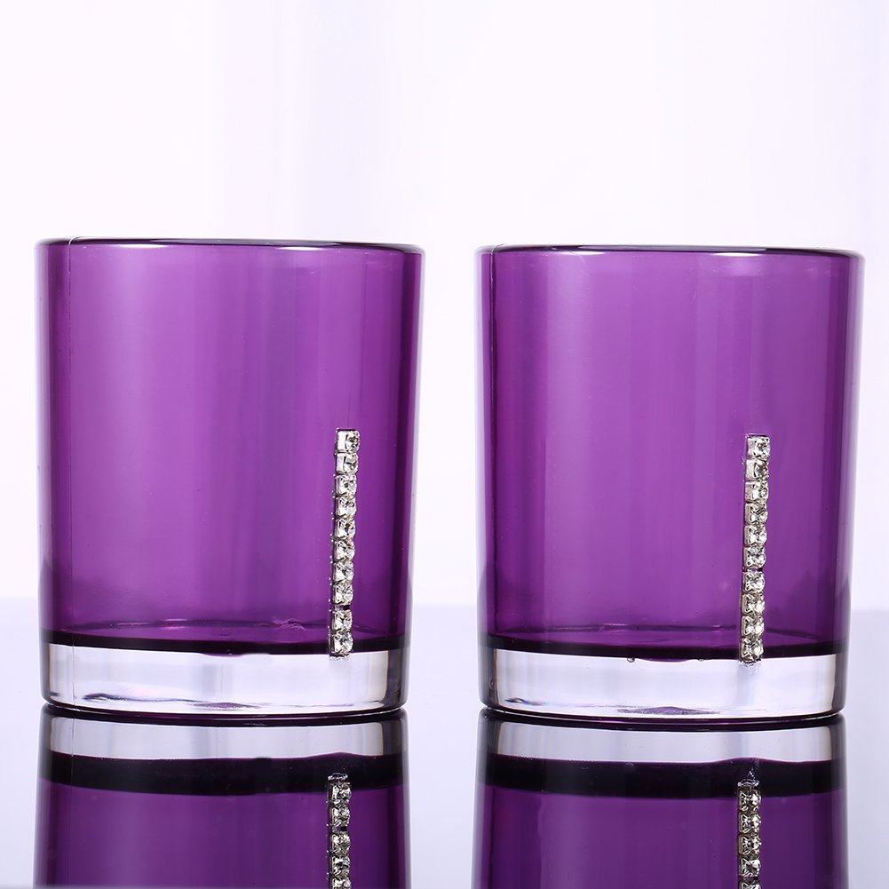 Acrylic Purple 5Pc Bathroom Accessories Set - Soap Dish, Bath Cup, Bottle, Toothbrush Holder