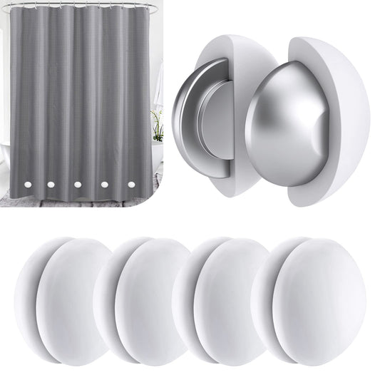 ROLIZOE Shower Curtain Weights, Silicone Magnetic Curtain Weights for No Rust, No Clang, No Falling Apart, Prevents Blowing ? 5 Pairs for Shower