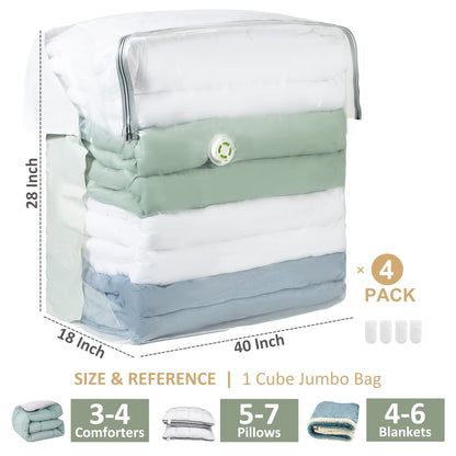 TAILI Extra Large Vacuum Storage Bags Cube 4 Super Jumbo(100×70×44×44 CM)