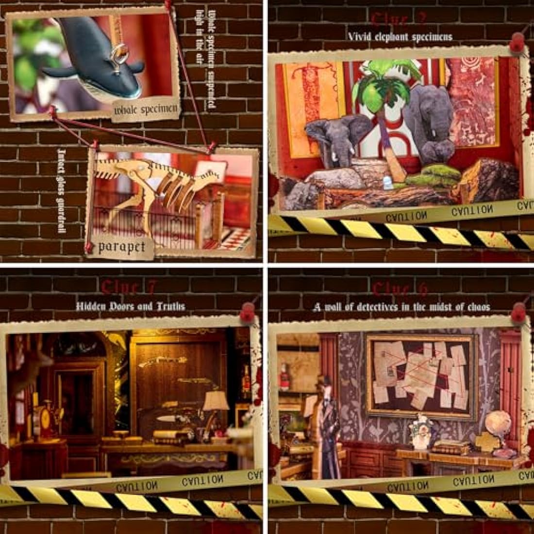 Spilay DIY Book Nook Kit - 3D Bookshelf Alley Insert with LED Lights, Handmade Miniature Model Craft Kit, Creative Gift for Adults & Teens Christmas/Birthday Present - The Unsolved Case of the Museum