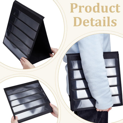 UNICRAFTALE 5 Tiers Black Double Sided Portable Bookmark Display Stand for Universal Bookmarks 3 Layers Portable Greeting Card Sticker Holder Display