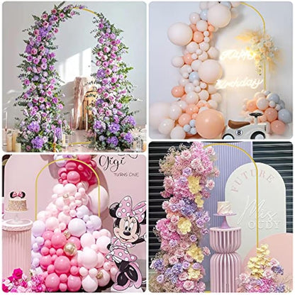 Wokceer 6.6 FT Wedding Arch Backdrop Stand Gold Metal Balloon Arch Backdrop Stand for Wedding Ceremony Birthday Party Bridal Baby Shower Garden Floral Decoration