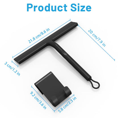 Shower Squeegee, Window Squeegee for Shower Doors with Hook