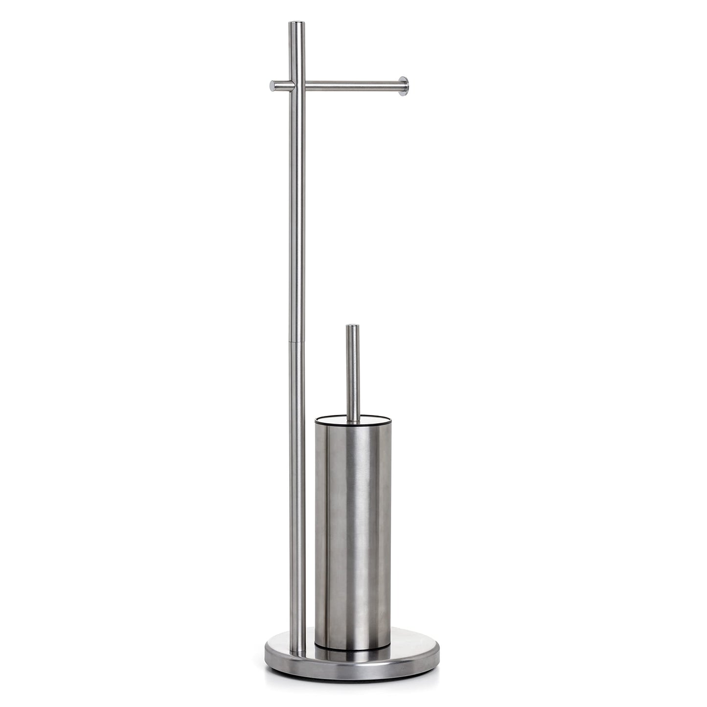 TATAY Standing Toilet Roll Holder | Stainless Steel Toilet Roll Stand with Weighted Base for Extra Stability | No-Drill | Durable and Elegant | 20.5 x