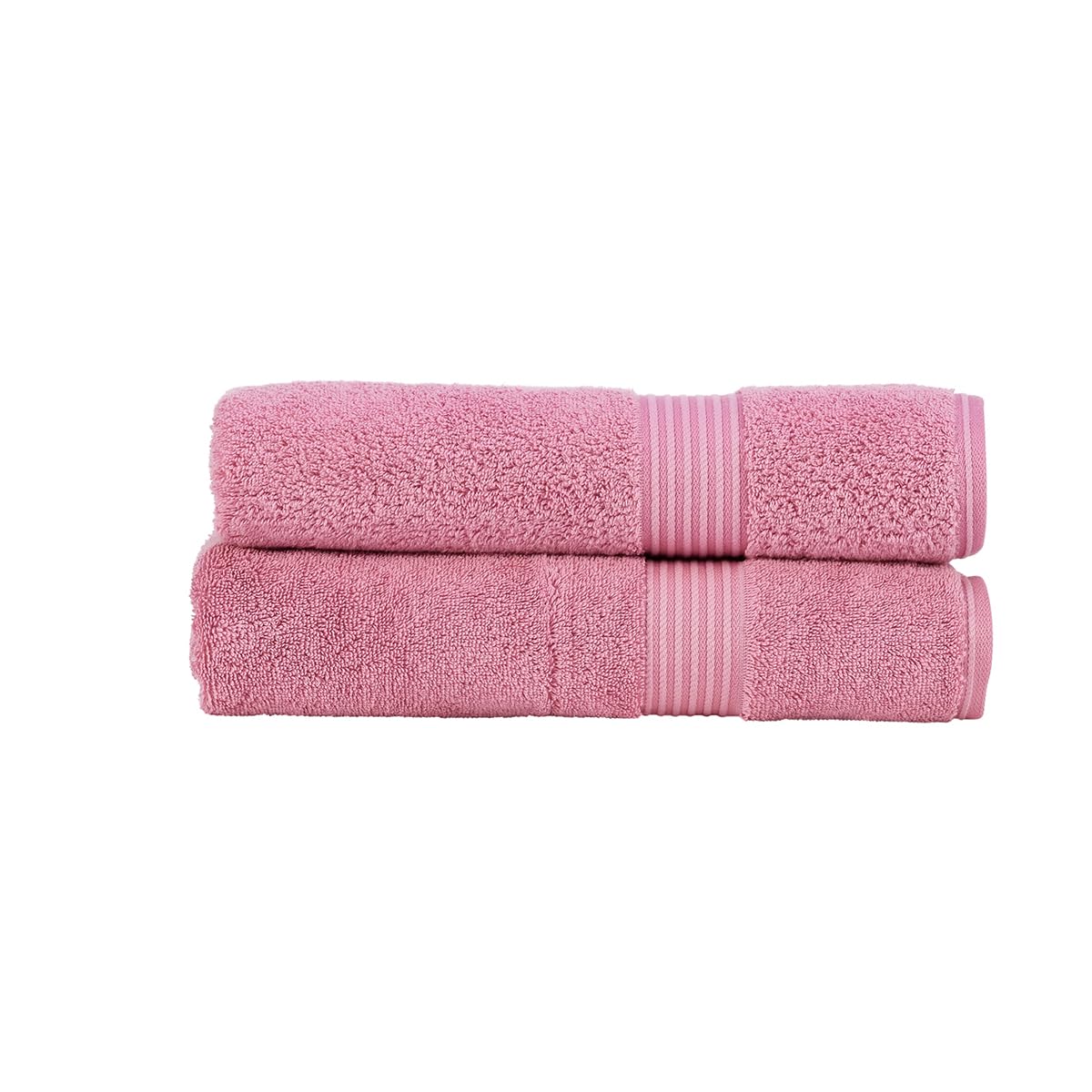 Christy Supreme Hygro 2 Bath Towels Set | Blush Pink | 100% Luxury Supima Cotton | Ultra Soft | Super Absorbent | 650GSM | Plush and Long Lasting