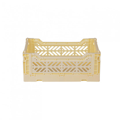 AYKASA Folding Crate, Sturdy Folding Box, Plastic, Stackable, Banana, Mini (27 x 17 x 11 cm)