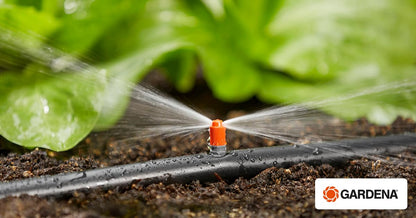 GARDENA Starter Set crop rows M: Micro-Drip-irrigation System For saving, Water-saving irrigation Of row crops (13011-20)