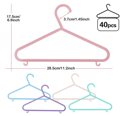 ilauke 40 Pack Kids Hangers with Little Hook