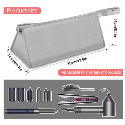 GIONAR PU Leather Travel Bag for Airwrap Styler & Supersonic Hair Dryer, Waterproof Carrying Case for Shark Flexstyle, Hair Tool Organizer