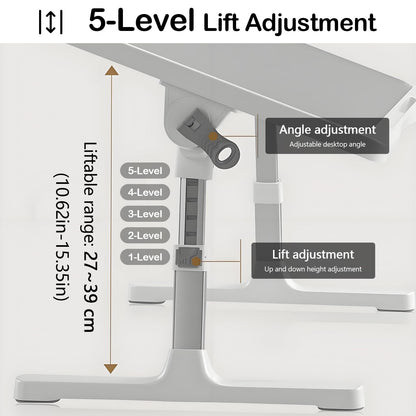 Laptop Table, Bed Tray Table Height-Adjustable Foldable Bedside Tables With Drawer Bookshelf Usb Desk Lamp And Fan Laptop Tables For Bed Sofa Couch