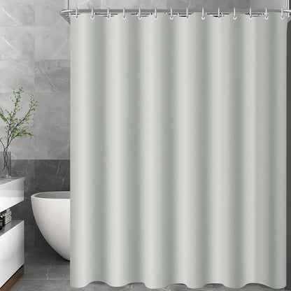 Lerores Shower Curtain, 180 x 180 cm, Grey, Weighted Hem, Anti-Mould Textile, Water-Repellent, Washable Polyester Fabric Bath Curtains for Bathroom