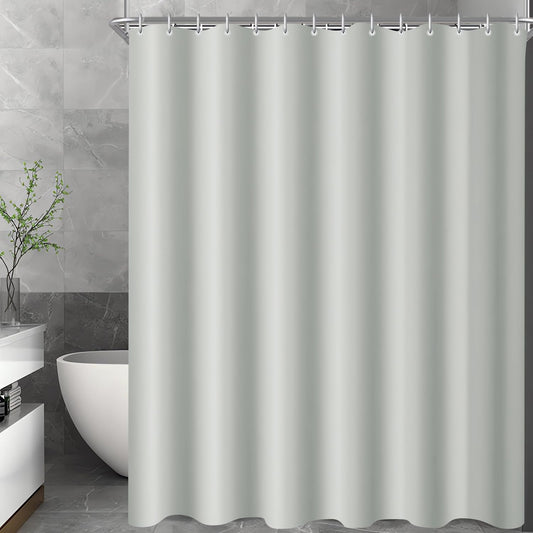 Lerores Shower Curtain, 150 x 180 cm, Grey, Weighted Hem, Anti-Mould Textile, Water-Repellent, Washable Polyester Fabric Bath Curtains for Bathroom,