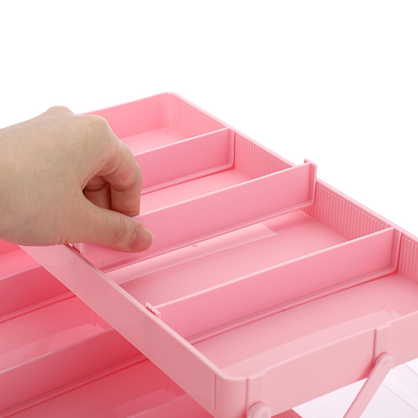 IGNPION 3 Tiers Craft Stackable Storage Box,Plastic Tool Dividing Organiser