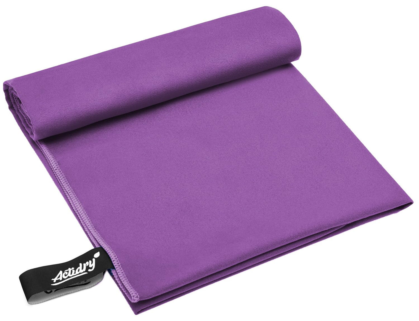 Actidry Oversized Microfiber Towel L (90x180 cm) - Sand Repellent, Lightweight for Travel, Pool, Yoga - Violet