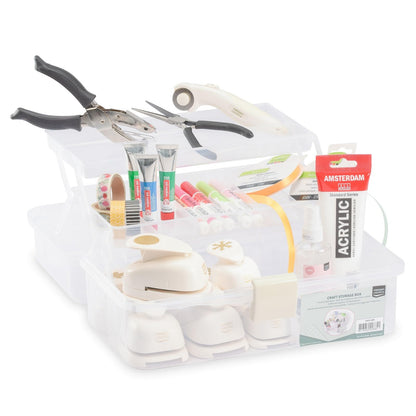 Vaessen Creative Tiered Storage Caddy for Scrapbook Embellishments, Jewellery Making Supplies, Bobbins, Sewing Accessories, Craft Tools and More