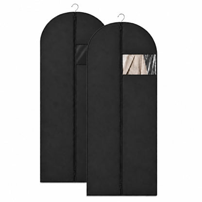 Sytinnice 2 Pack Dress Bags Covers Long 60 x 140 cm / 24 x 55 in, PEVA Hanging Garment Bags with Zipper