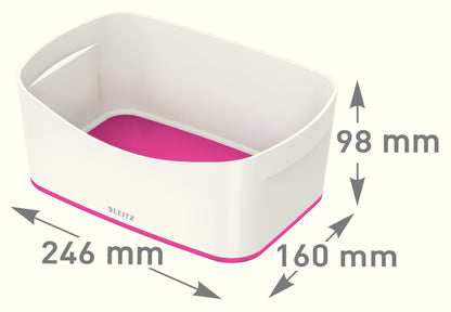 Leitz MyBox Storage Tray, waterproof ABS, Pink Metallic