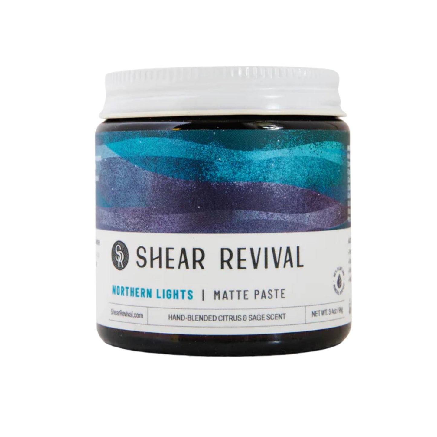 Shear Revival Northern Lights Matte Paste ? Strong Hold Hair Clay for Men ? Matte Finish, Vegan & Handmade with Natural Ingredients ? 96g