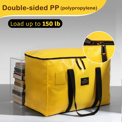 JIAWEN 4 Pack Moving Bags and Storage Bags - 95L Heavy Duty Moving Boxes