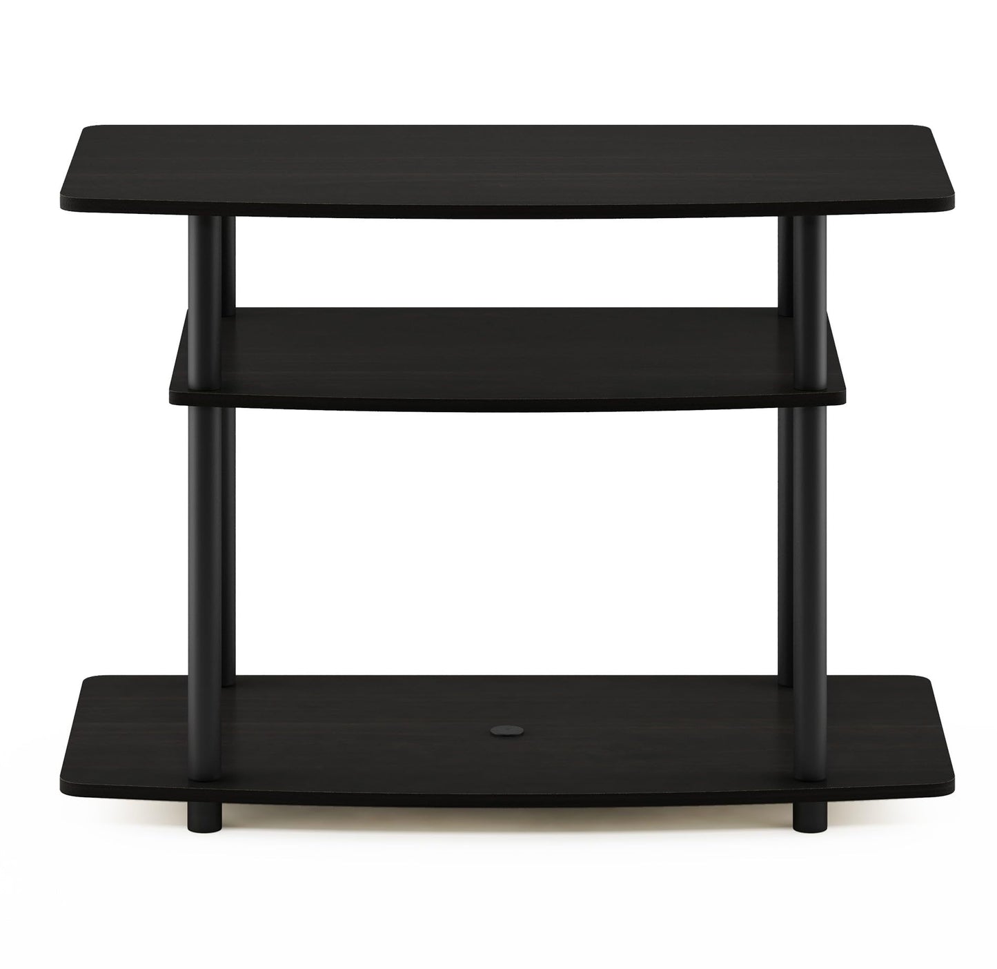 Furinno No Tools 3-Tier Entertainment Center Stand, TV Stands, TV Unit, TV Shelf, Espresso/Black