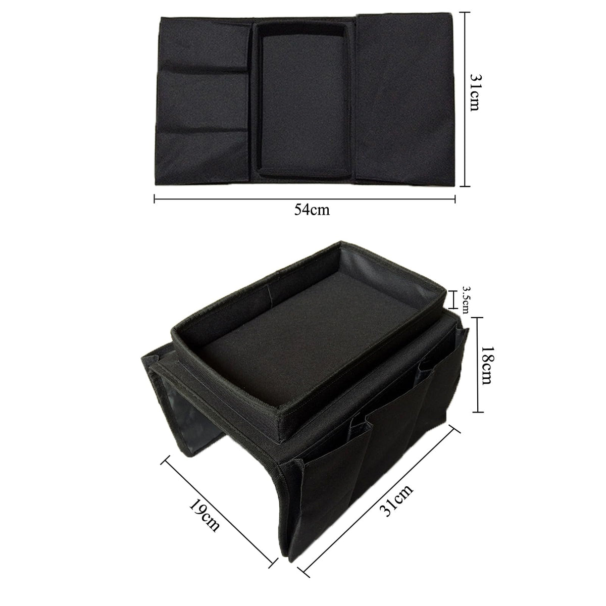 Ccomage Sofa Armrest Bag with 6 Pockets Living Room Couch Hanging Storage Bag Space Saving Chair Tray Sofa Organizer Removable Couch Caddy Pocket for