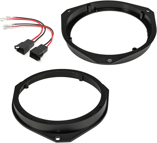 Sound-way Spacer rings adapters and harness kit for 6.5" inch / 165 mm speakers compatible with Fiat, Lancia, Alfa Romeo, Vauxhall, Ford, Peugeot,