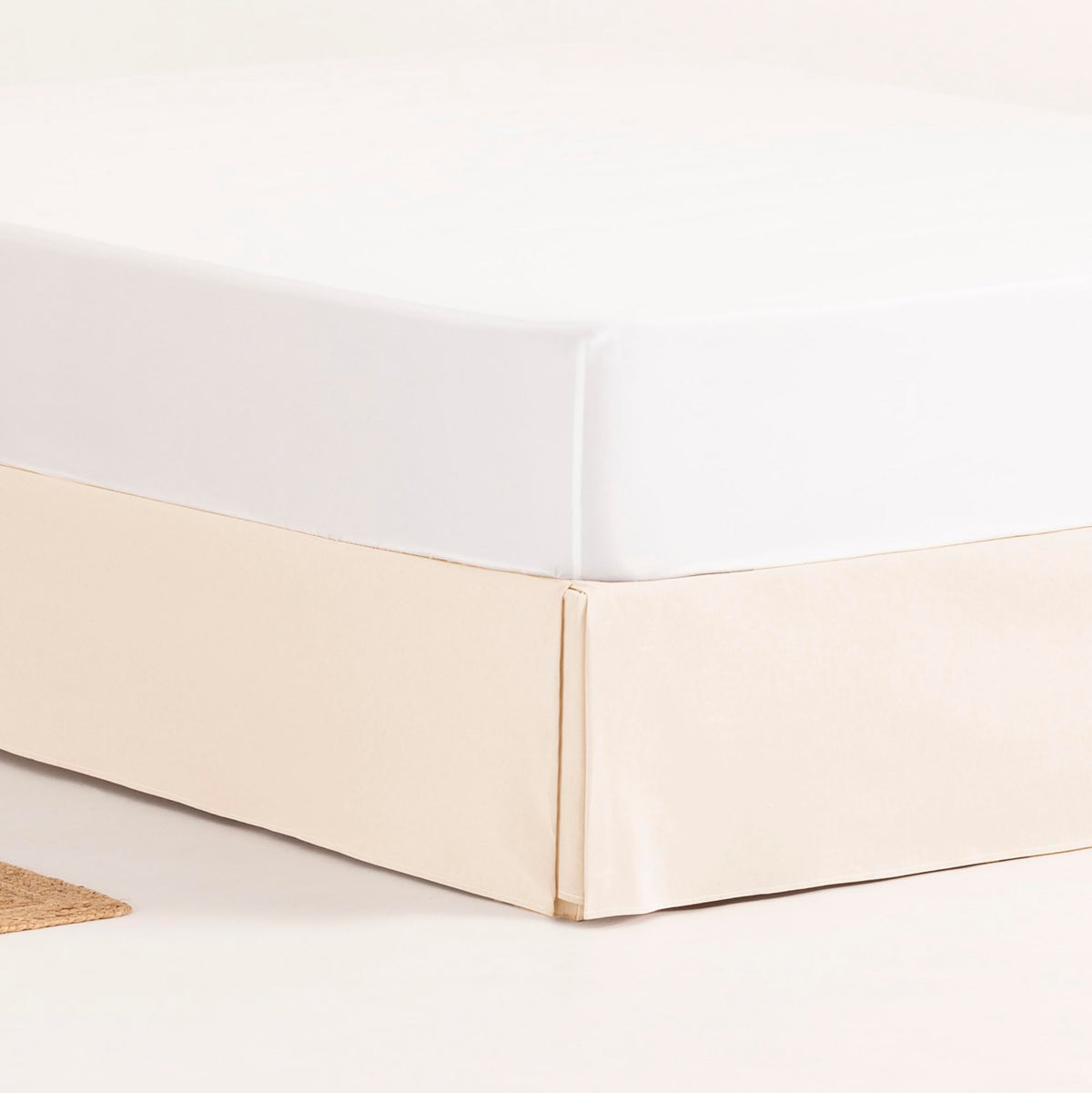 Box Spring Bed Cover 200 x 190/200 cm, Bed Base, 200 cm, Natural Colour
