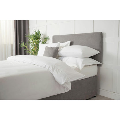 Belledorm Headboard Wrap - Transforms a drab looking Headboard - Luxury Faux Suede - 90cm Height (White, Single)