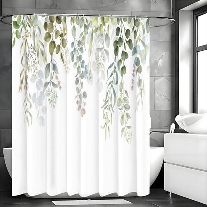 ruitao Shower Curtain, Mould Proof Resistant and Waterproof Washable Polyester Fabric with 12 Hooks, Quick Dry, Shower Curtain for Bathroom