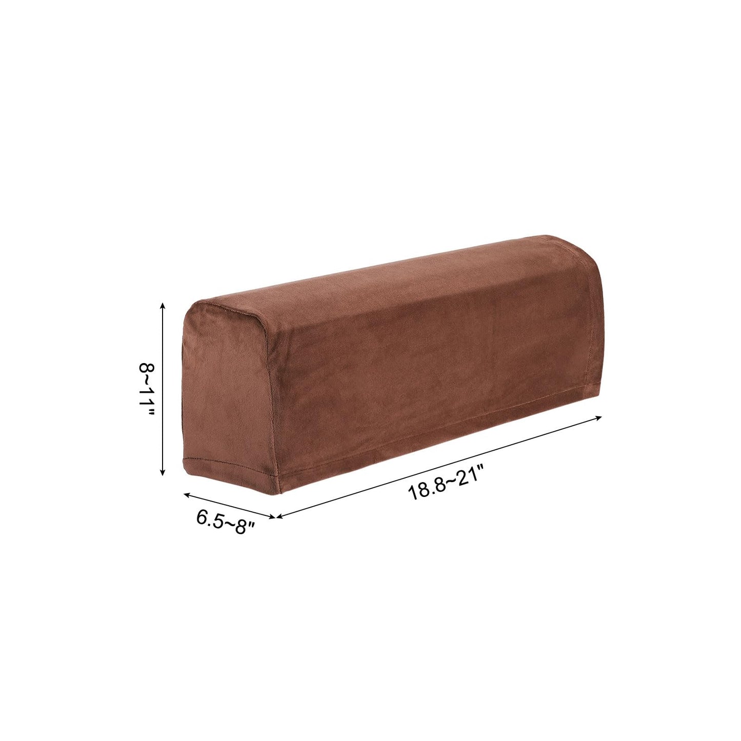 sourcing map Stretch Sofa Armrest Covers Coffee 2 Pcs