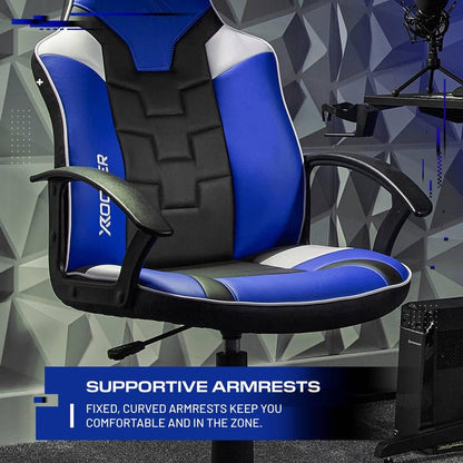 X-Rocker Saturn Gaming Chair, Mid Back Ergonomic Office with Armrest, Computer Swivel Chair with Back Support, Adjustable Height