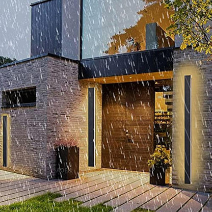 Outdoor Wall Lights LED Black Long Wall Sconce Ip65 Waterproof Outside Lights Rectangular Wall Lighting 3000k 45W Aluminum Exterior/Indoor Wall Light For Garden Villa Porch Terraces Garage,125cm*1