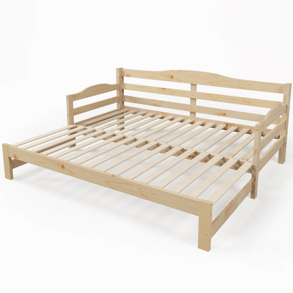 Merax Daybed,Cabin Bed,SIngle Guest Bed Sofa Bed,Versatile Daybed with Pull-Out Trundle - Perfect for Living Room and Bedroom
