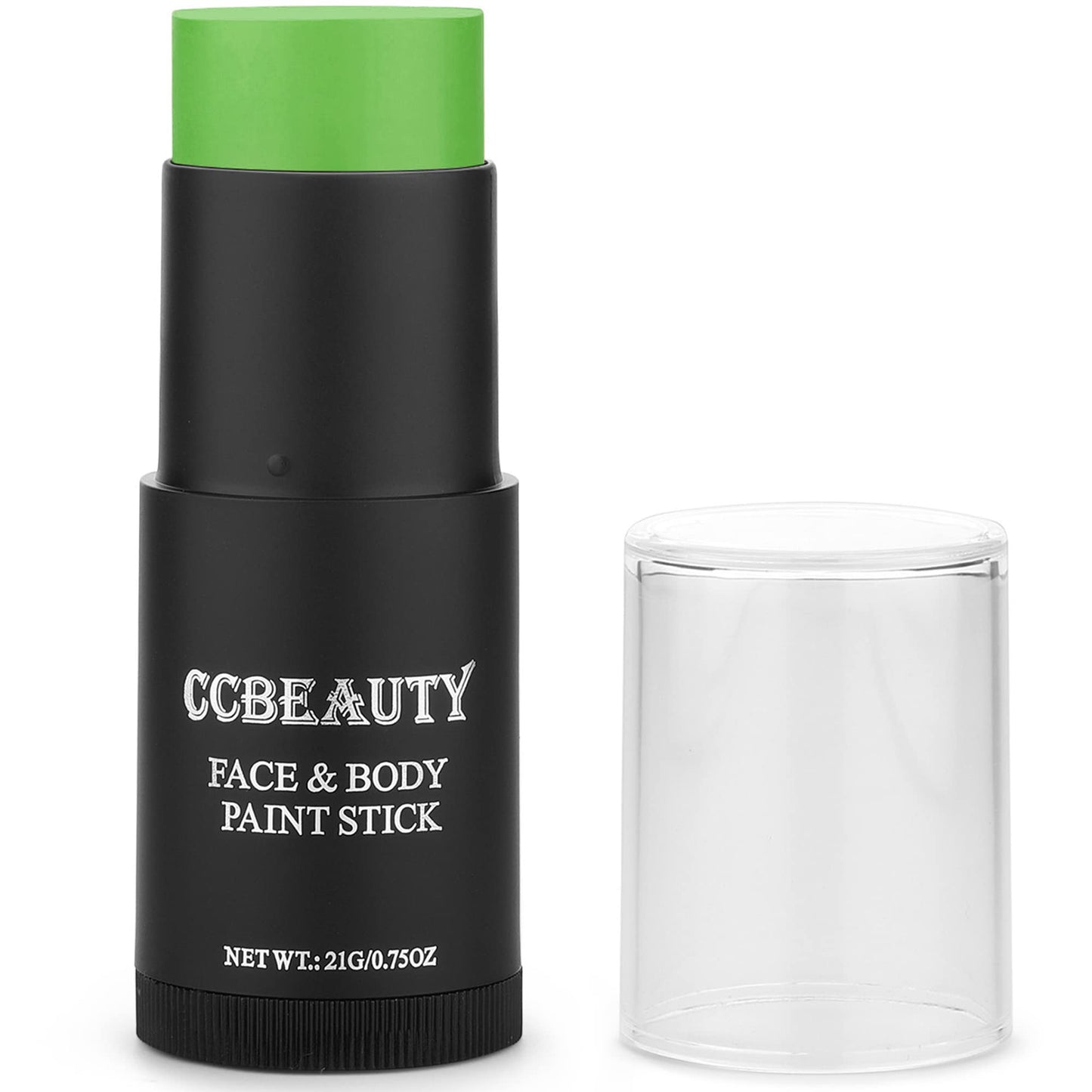 CCbeauty Light Green Witch Face Paint Stick,Face Painting Kit,Non Toxic SFX Makeup For Gamora Hulk Halloween Costume Cosplay,Oil Based Professional FX