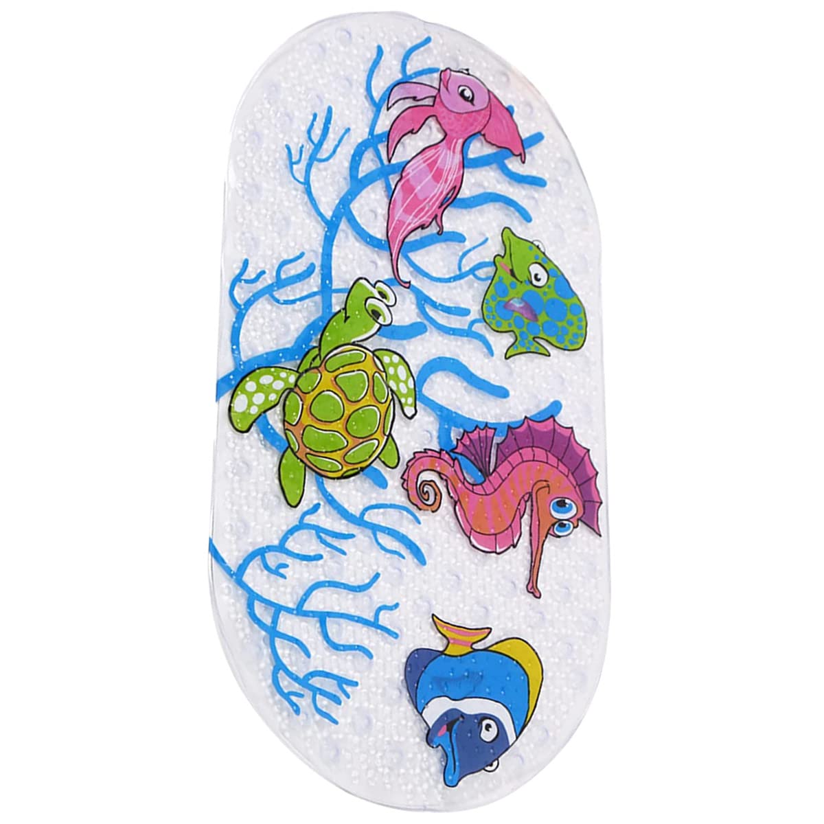 Kids Bath Mat Non-Slip Turtle Shower Mat Anti-Bacterial Shower Tub Mat Coloured Bathtub mat anti mould for Babies and Children Bahroom Cute Animals