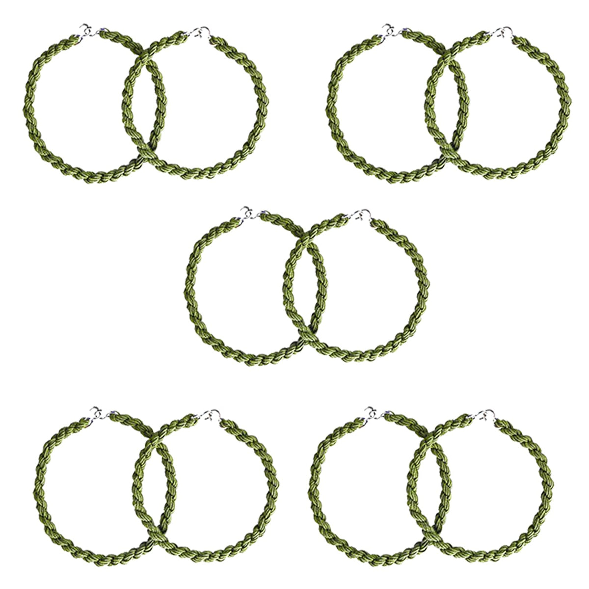 QincLing 10 Pieces Elastic Boot Straps Trouser Twists Leg Ties Blousing Garters with Metal Hooks for Navy Army Air Force