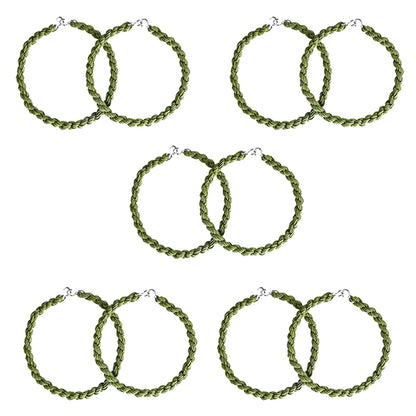 QincLing 10 Pieces Elastic Boot Straps Trouser Twists Leg Ties Blousing Garters with Metal Hooks for Navy Army Air Force