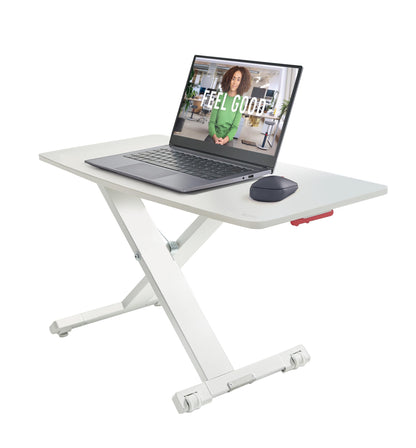 Leitz Standing Desk Converter, Compact Ergonomic Height Adjustable Stand For Computer Screens, Monitors & Laptops, Slimline & Saves Space