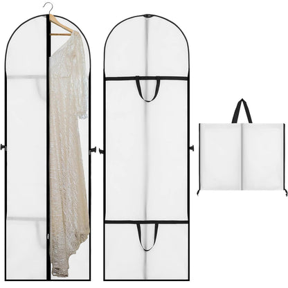 1 Pack Long Dress Covers Bag Dust Proof Clothes Covers Moth Proof Garment Bag Wedding Dress Bag Folding Long Coat Cover for Coat Gowns Dresses Shirts