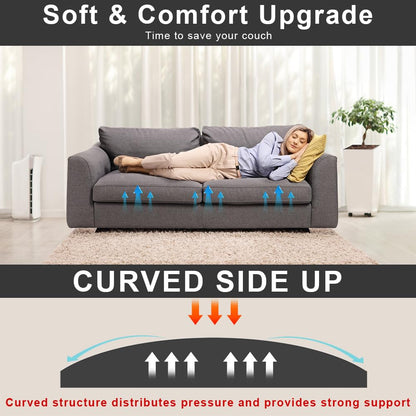 XPJBKC Sofa Cushion Support, 2 Pack 50 x 50cm Sofa Saver Furniture Seat Support Foam, High-Density Curve Sponge sofa support Pad