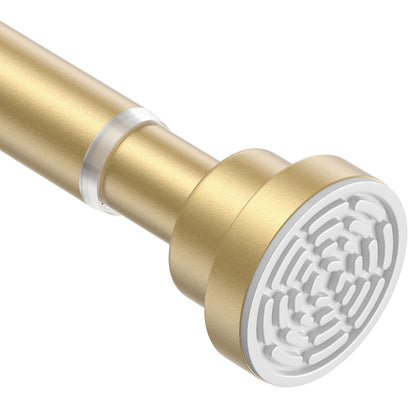 Shower Curtain Pole Extendable Curtain Poles 79-195 Cm Tension Rods For Curtains Extendable No Drill Shower Curtain Rail Non-Slip Gold Shower Pole
