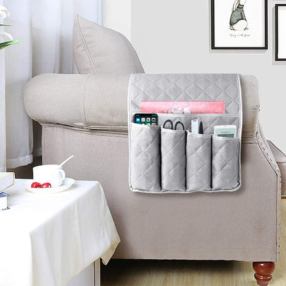 Bkrdty Armrest Storage Organizer Anti-Slip Sofa Couch Chair Armrest Organizer 90 * 33cm 5 pockets Couch Chair Organizer Holder for TV Remote Control
