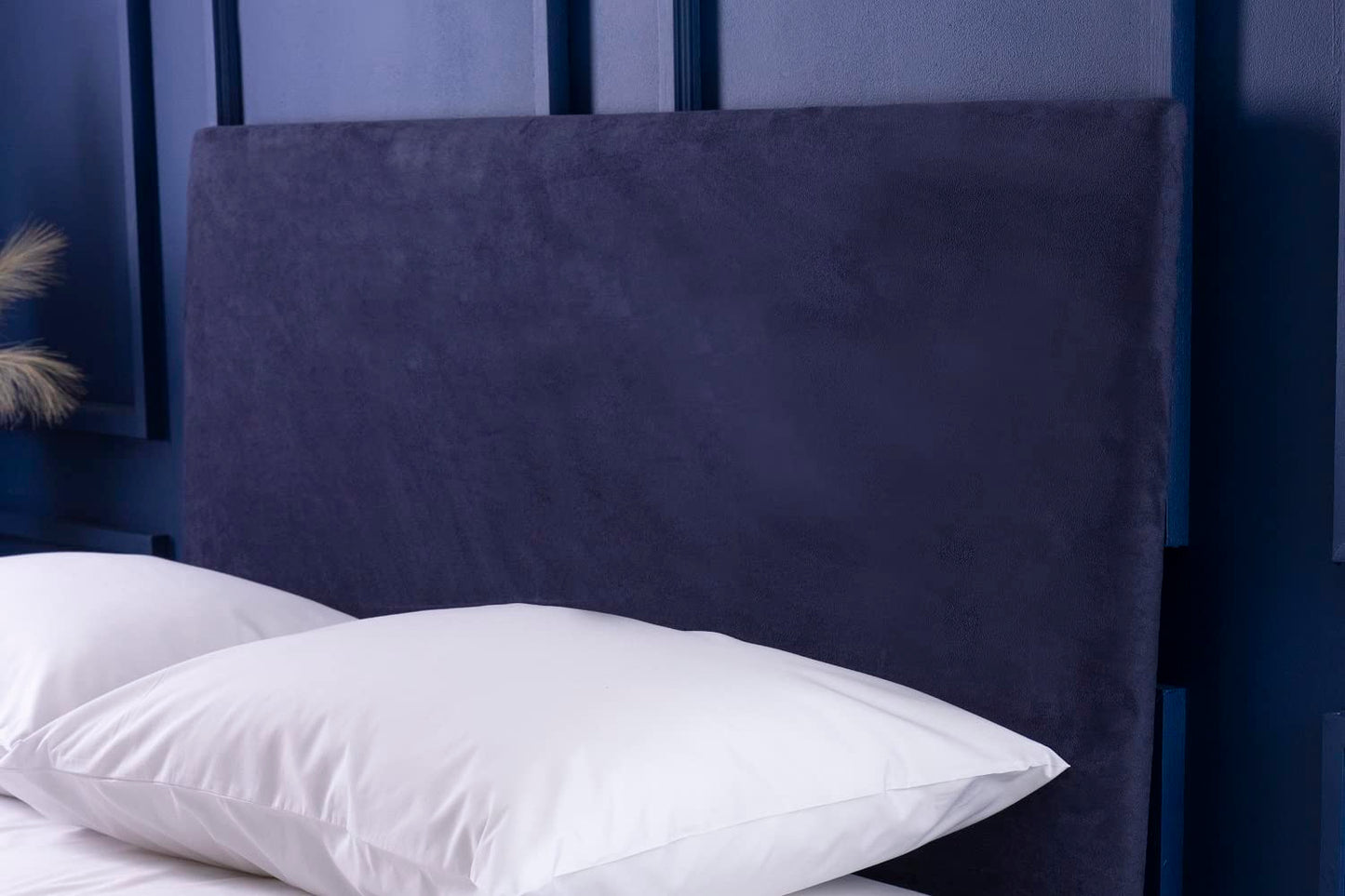 Belledorm Faux Suede Headboard Cover Wrap (Navy, Super King)