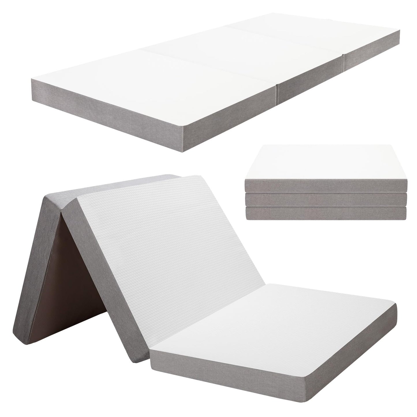 Gwydre 190x75x10cm Small Single Folding Mattress